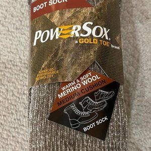 BRAND NEW PowerSox Merino Wool Boot Socks 2 Pair